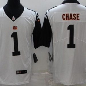 Cincinnati Bengals #1 Ja'Marr Chase Limited White Rush Color Jersey
