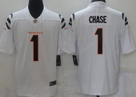 Cincinnati Bengals #1 Ja'Marr Chase Limited White Vapor Untouchable Jersey