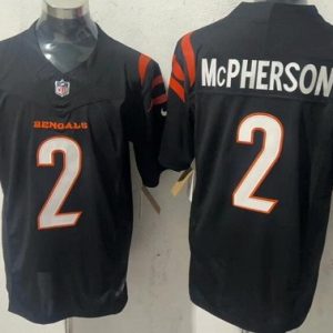 Cincinnati Bengals #2 Evan McPherson Limited Black FUSE Vapor Jersey