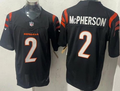 Cincinnati Bengals #2 Evan McPherson Limited Black FUSE Vapor Jersey