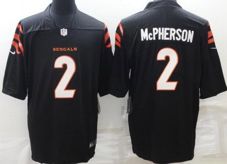 Cincinnati Bengals #2 Evan McPherson Limited Black Vapor Jersey