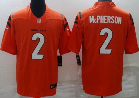 Cincinnati Bengals #2 Evan McPherson Limited Orange Vapor Jersey
