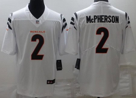 Cincinnati Bengals #2 Evan McPherson Limited White Vapor Jersey