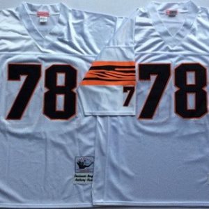 Cincinnati Bengals #78 Anthony Munoz White Throwback Jersey