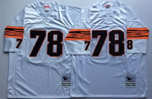Cincinnati Bengals #78 Anthony Munoz White Throwback Jersey