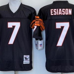 Cincinnati Bengals #7 Boomer Esiason Black Throwback Jersey