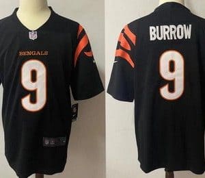 Cincinnati Bengals #9 Joe Burrow Limited Black 2021 Vapor Untouchable Jersey