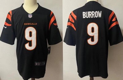Cincinnati Bengals #9 Joe Burrow Limited Black 2021 Vapor Untouchable Jersey