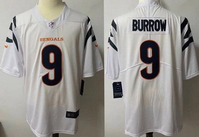 Cincinnati Bengals #9 Joe Burrow Limited White 2021 Vapor Untouchable Jersey