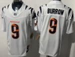 Cincinnati Bengals #9 Joe Burrow Limited White Fashion FUSE Vapor Jersey