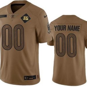 Cincinnati Bengals Customized Brown 2023 Salute To Service Jersey