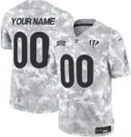 Cincinnati Bengals Customized Limited Arctic Camo 2024 Salute to Service Jersey