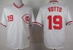 Cincinnati Reds #19 Joey Votto White 1990 Turn Back The Clock Jersey