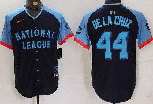 Cincinnati Reds #44 Elly De La Cruz Navy 2024 All Star Limited Jersey