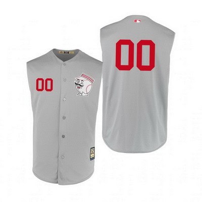 Cincinnati Reds Customized Gray 1956 Cooperstown Throwback Cool Base Jersey