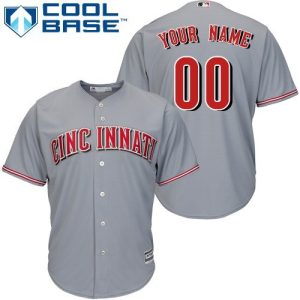 Cincinnati Reds Customized Gray Cool Base Jersey