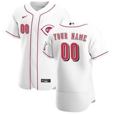 Cincinnati Reds Customized White 2020 FlexBase Jersey