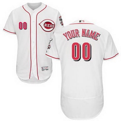 Cincinnati Reds Customized White FlexBase Jersey