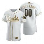 Cincinnati Reds Customized White Gold 2020 FlexBase Jersey