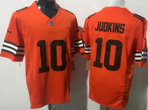 Cleveland Browns #10 Quinshon Judkins Limited Orange FUSE Vapor Jersey