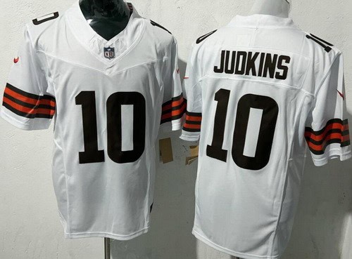 Cleveland Browns #10 Quinshon Judkins Limited White FUSE Vapor Jersey
