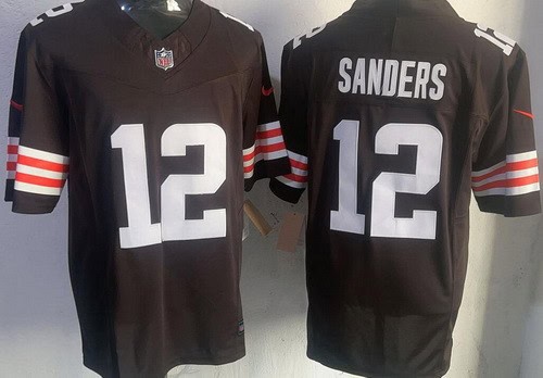 Cleveland Browns #12 Shedeur Sanders Limited Brown FUSE Vapor Jersey
