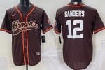 Cleveland Browns #12 Shedeur Sanders Limited Brown Fashion Baseball Jersey