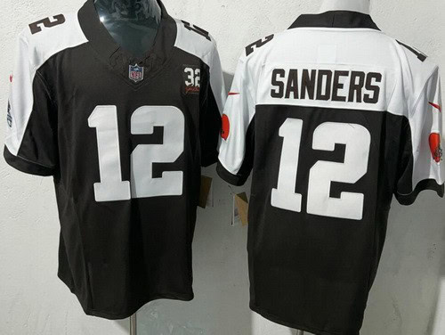 Cleveland Browns #12 Shedeur Sanders Limited Brown Thanksgiving FUSE Vapor Jersey