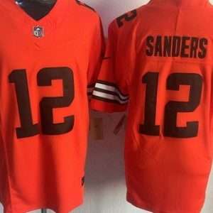 Cleveland Browns #12 Shedeur Sanders Limited Orange FUSE Vapor Jersey