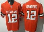 Cleveland Browns #12 Shedeur Sanders Limited Orange Throwback FUSE Vapor Jersey