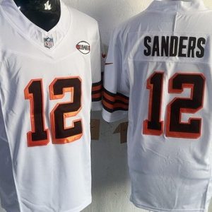 Cleveland Browns #12 Shedeur Sanders Limited White Alternate FUSE Vapor Jersey