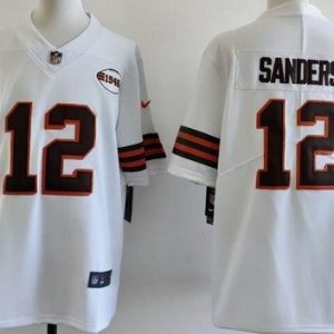 Cleveland Browns #12 Shedeur Sanders Limited White Alternate Vapor Jersey