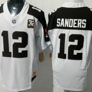 Cleveland Browns #12 Shedeur Sanders Limited White Thanksgiving FUSE Vapor Jersey