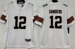 Cleveland Browns #12 Shedeur Sanders Limited White Vapor Jersey