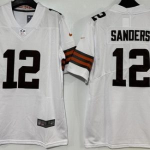 Cleveland Browns #12 Shedeur Sanders Limited White Vapor Jersey