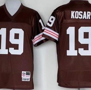 Cleveland Browns #19 Bernie Kosar Brown Throwback Jersey