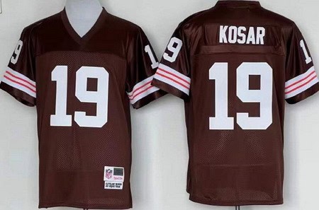 Cleveland Browns #19 Bernie Kosar Brown Throwback Jersey