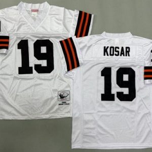 Cleveland Browns #19 Bernie Kosar White 1986 Throwback Jersey