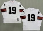 Cleveland Browns #19 Bernie Kosar White Long Sleeves 1986 Throwback Jersey