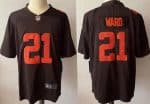Cleveland Browns #21 Denzel Ward Limited Brown Alternate Vapor Jersey