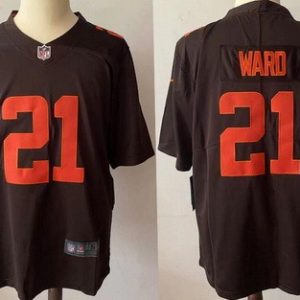Cleveland Browns #21 Denzel Ward Limited Brown Alternate Vapor Jersey