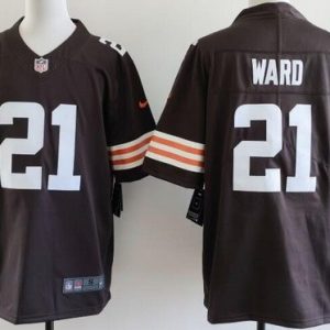 Cleveland Browns #21 Denzel Ward Limited Brown Vapor Jersey