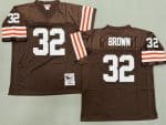 Cleveland Browns #32 Jim Brown Brown 1964 Throwback Jersey
