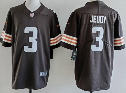 Cleveland Browns #3 Jerry Jeudy Jeudy Limited Brown Vapor Jersey