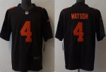 Cleveland Browns #4 Deshaun Watson Limited Brown Alternate Vapor Jersey