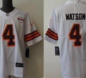 Cleveland Browns #4 Deshaun Watson Limited White Alternate Vapor Jersey