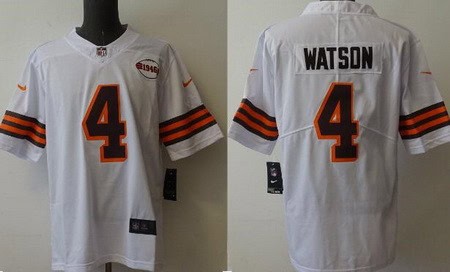 Cleveland Browns #4 Deshaun Watson Limited White Alternate Vapor Jersey