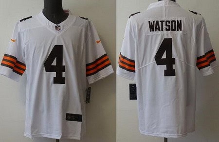 Cleveland Browns #4 Deshaun Watson Limited White Vapor Jersey