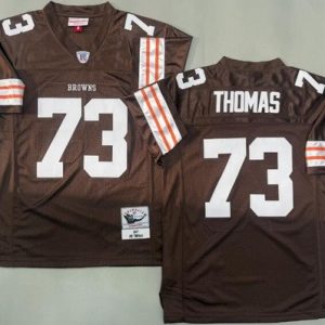 Cleveland Browns #73 Joe Thomas Brown 2007 Throwback Jersey