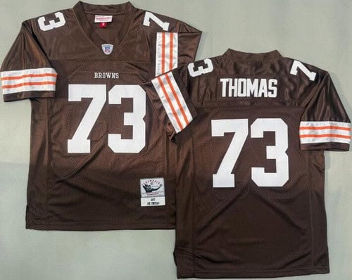 Cleveland Browns #73 Joe Thomas Brown 2007 Throwback Jersey